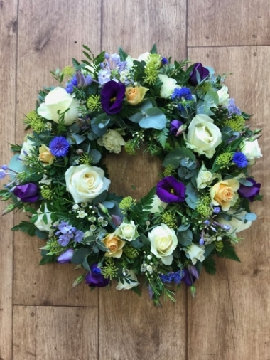 Periwinkle Funeral Wreath