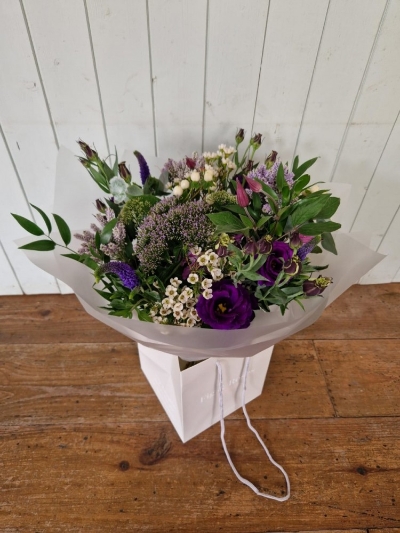 Perfectly Purple Handtied Bouquet