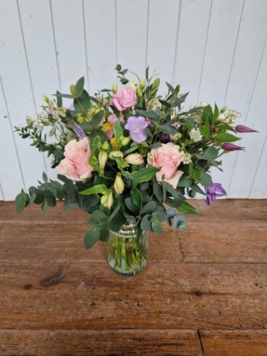 Pastel Vase Of Flowers