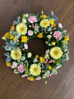 Pastel Funeral Wreath