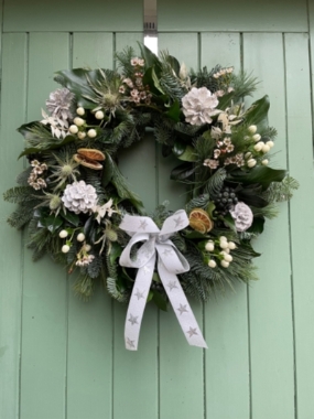 Jack frost door wreath